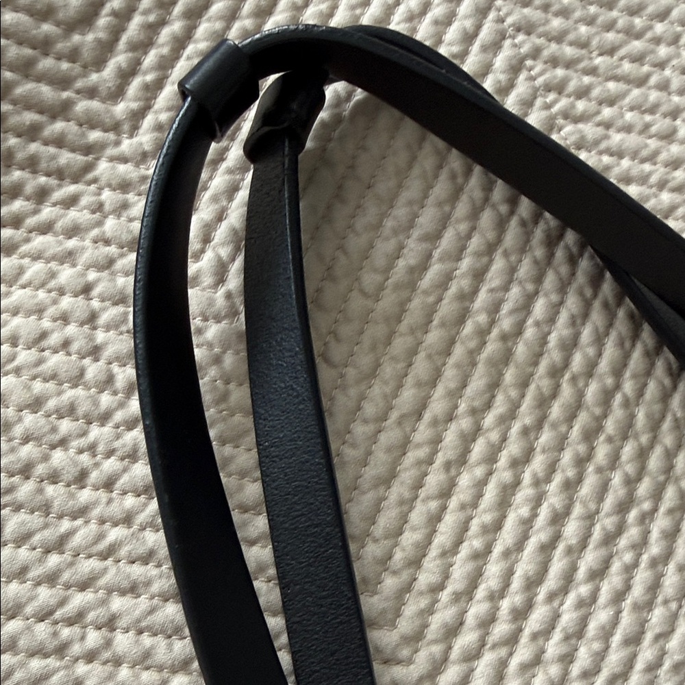 Furla Red Suede Tote with Black Leather Pocket - Picture 7 of 12
